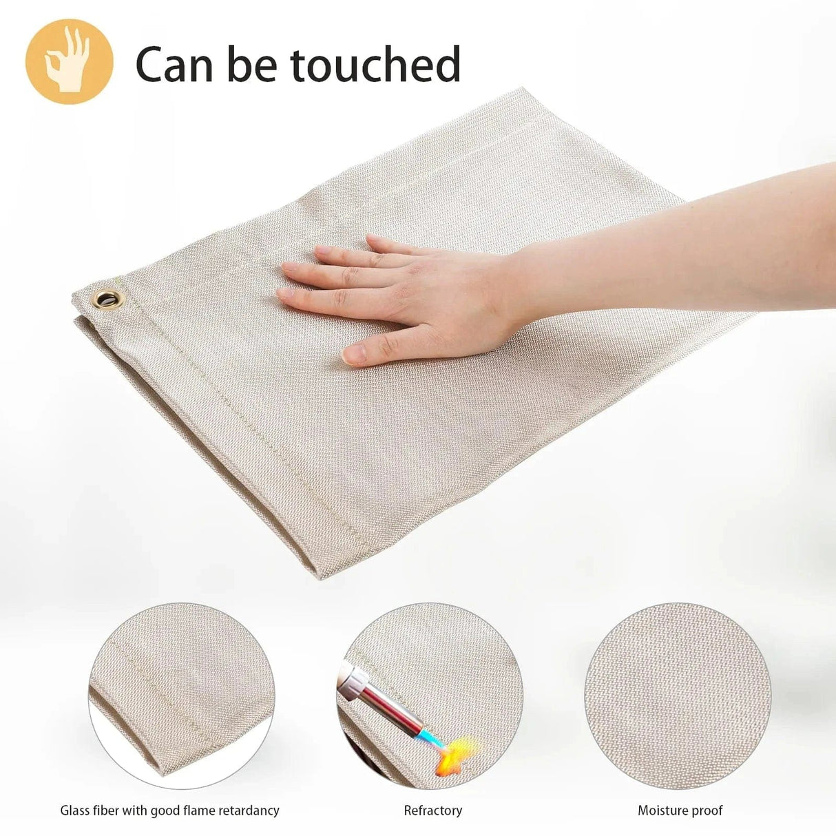 Often Accessories 39' x 39' (1 mt x 1 mt) Often Fireproof Fiberglass Mat Protection