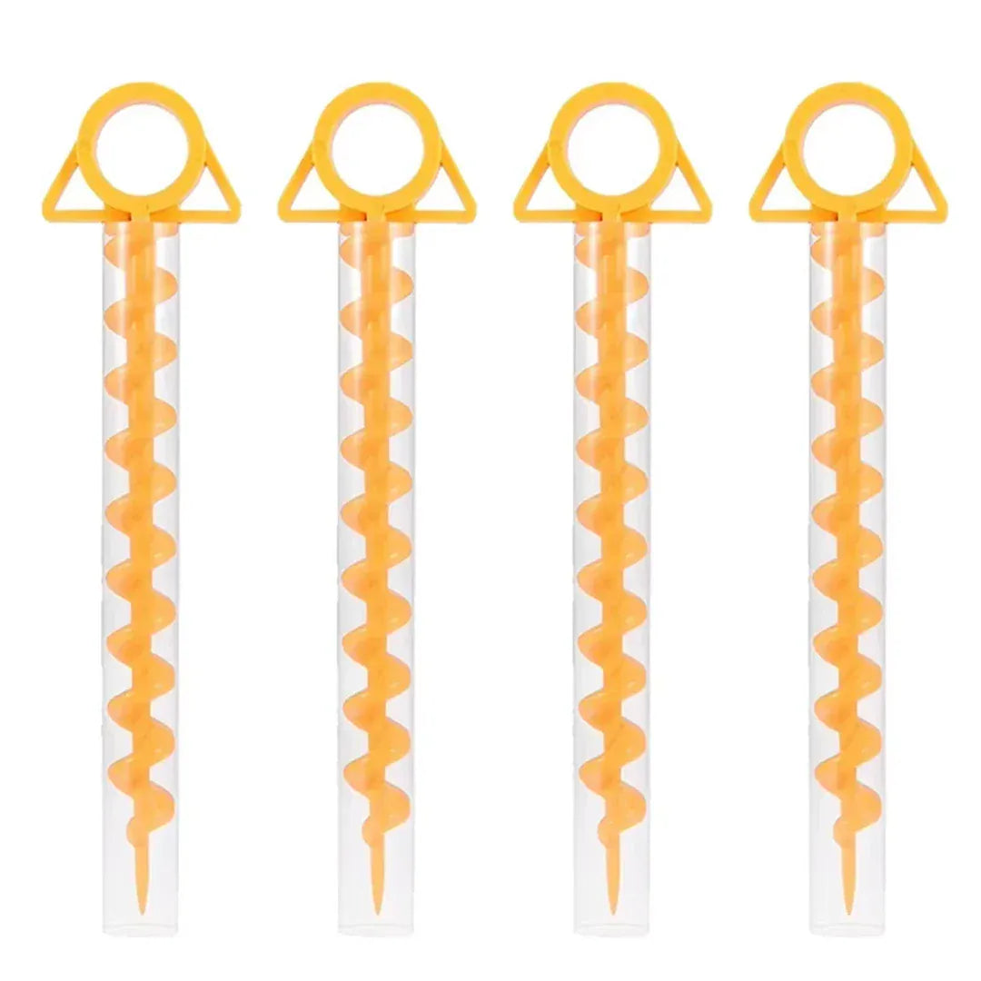 Often Accessories 4 x Pack Orange Often 30cm Heavy Duty Spiral Sand Dirt Stake