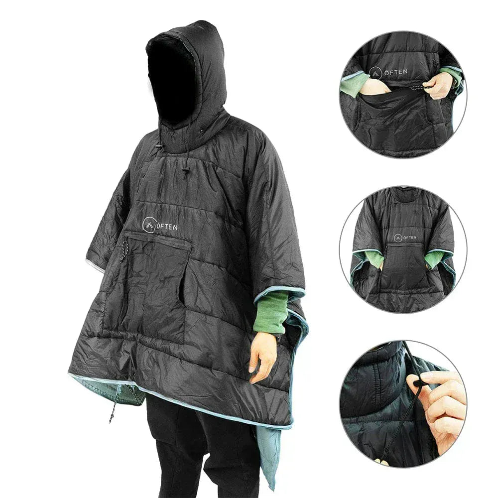 Often Accessories black-light-gray Often Alaska Waterproof Outdoor Poncho / Sleeping Bag