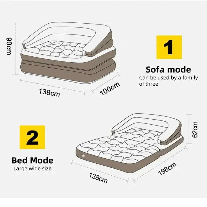 Often Accessories Often 5 in 1 Multi Inflatable Deluxe Lounger Sofa & Mattress Outdoor / Indoor