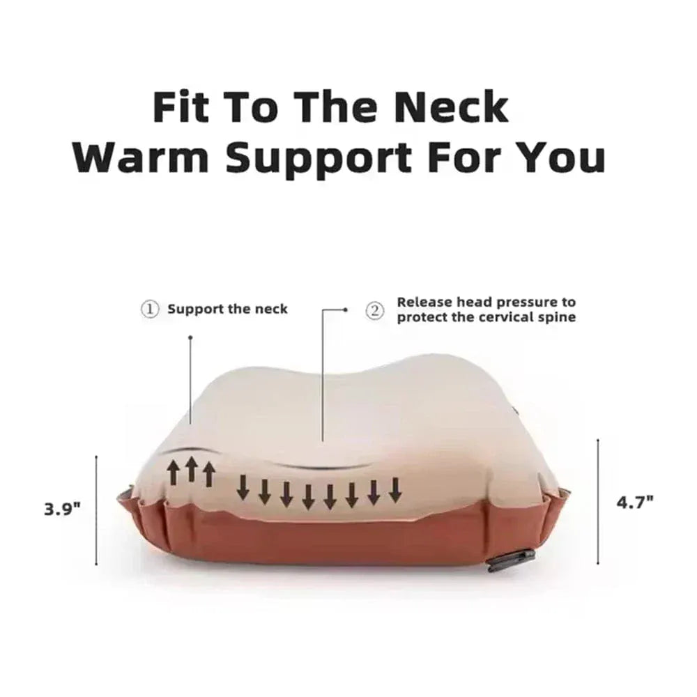 Often Accessories Often Deluxe Automatic Inflatable Soft Foam Ultralight Travel Pillow