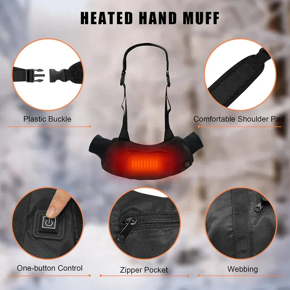 Often Accessories Often Heated Hand Warmer Muff Adjustable Straps
