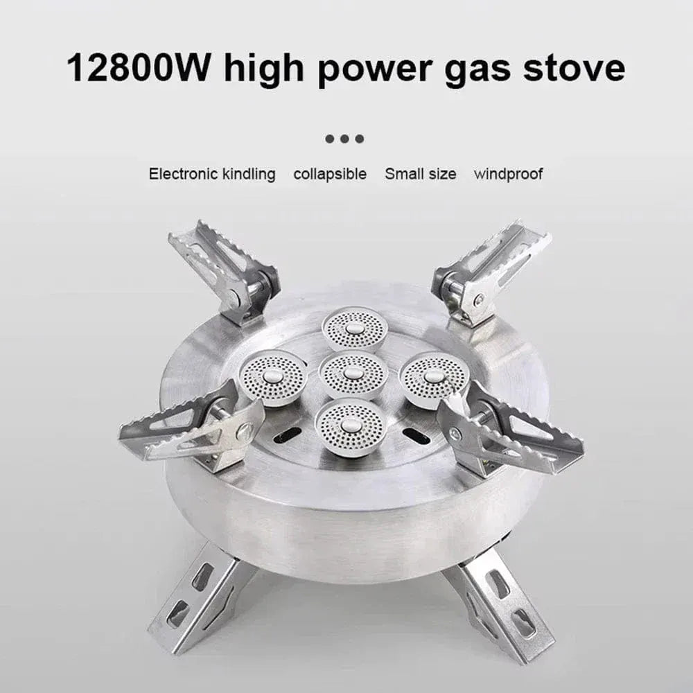 Often Accessories Often High Power Wind Resist 5 Heads Steel ButaneGas Fire Stove 12800W