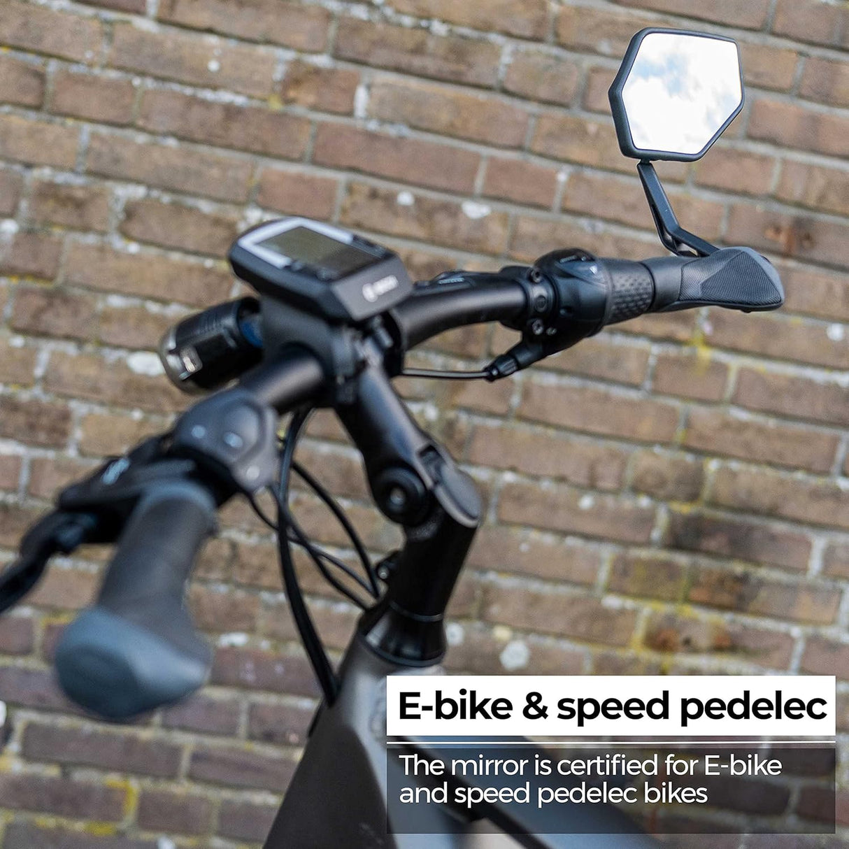 BBB Accessories BBB BBM-01 E-View Bar End Bike Mirror - Anti-Glare, Adjustable for E-Bikes