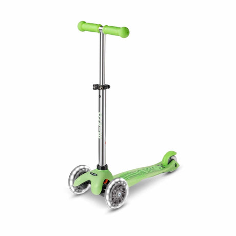 Micro Kick Scooter Icy Lime Mini Deluxe Glow LED 3 Wheel Scooter