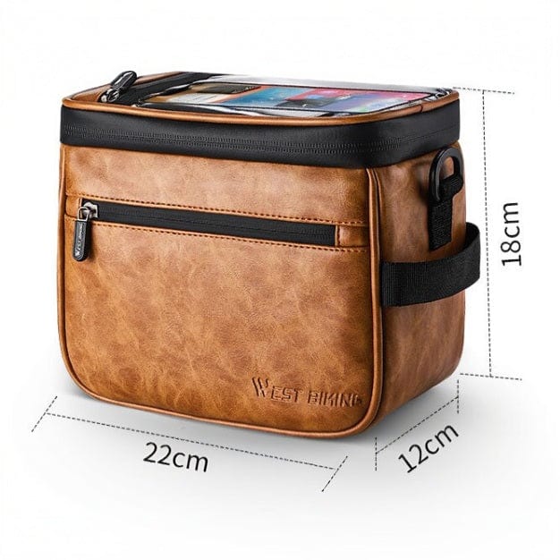 NG Mobility WEST BIKING Portable Bicycle Handlebar Bag Touch Screen Cycling Bag Bike Accessories Tool Kit Waterproof MTB Bike Front Bag