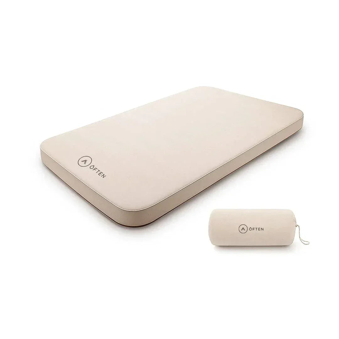 Often Accessories 2 Persons Double (200 x 132 x 10cm / 52x79x4in) x 10 cm Thickness Often Deluxe Self Inflatable Soft Foam Air Mattress Premium