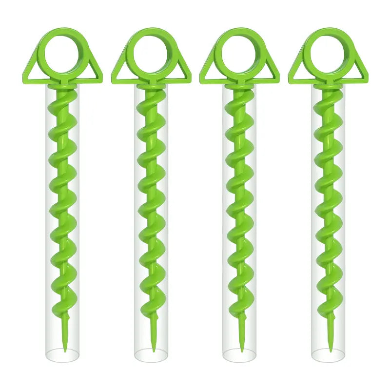 Often Accessories 4 x Pack Lime Green Often 30cm Heavy Duty Spiral Sand Dirt Stake