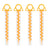 Often Accessories 4 x Pack Orange Often 30cm Heavy Duty Spiral Sand Dirt Stake