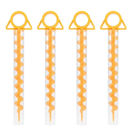 Often Accessories 4 x Pack Orange Often 30cm Heavy Duty Spiral Sand Dirt Stake