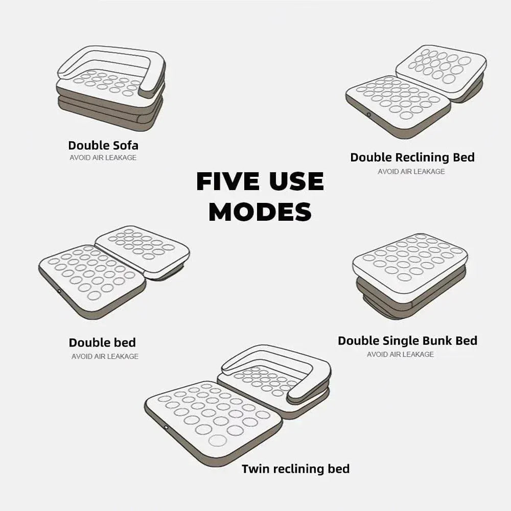 Often Accessories Often 5 in 1 Multi Inflatable Deluxe Lounger Sofa & Mattress Outdoor / Indoor