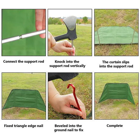 Often Accessories Often Canvas Folding Fire Windshield Wall Windbreaker Windscreen