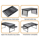 Often Accessories Often Craft Adjustable Aluminum Table with shelves