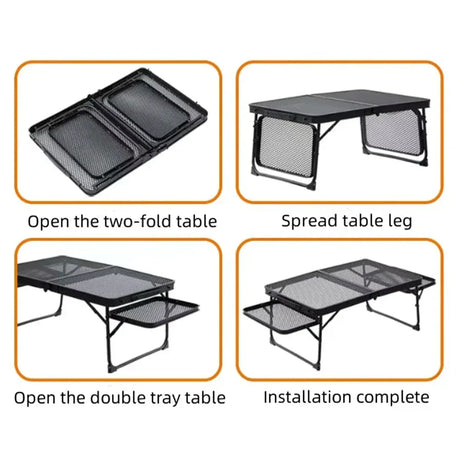 Often Accessories Often Craft Adjustable Aluminum Table with shelves