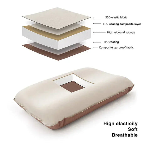 Often Accessories Often Deluxe Automatic Inflatable Soft Foam Ultralight Travel Pillow