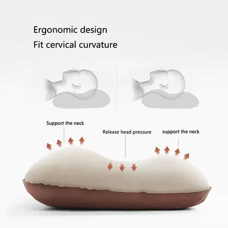 Often Accessories Often Deluxe Automatic Inflatable Soft Foam Ultralight Travel Pillow