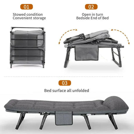 Often Accessories Often Foldable Comfort Soft Bed Adjustable Back Portable
