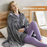 Often Accessories Often Heated Polar Poncho Cape Blanket