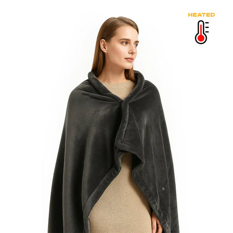 Often Accessories Often Heated Polar Poncho Cape Blanket