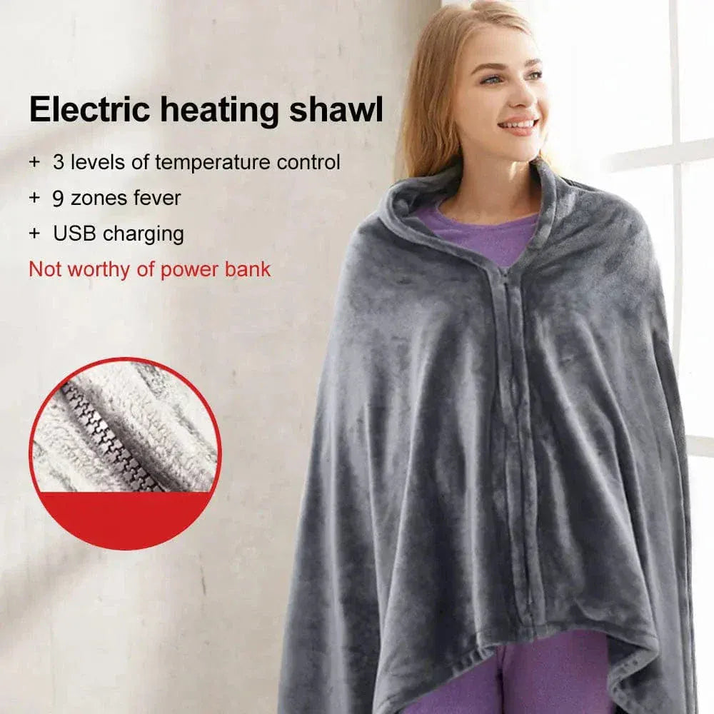 Often Accessories Often Heated Polar Poncho Cape Blanket
