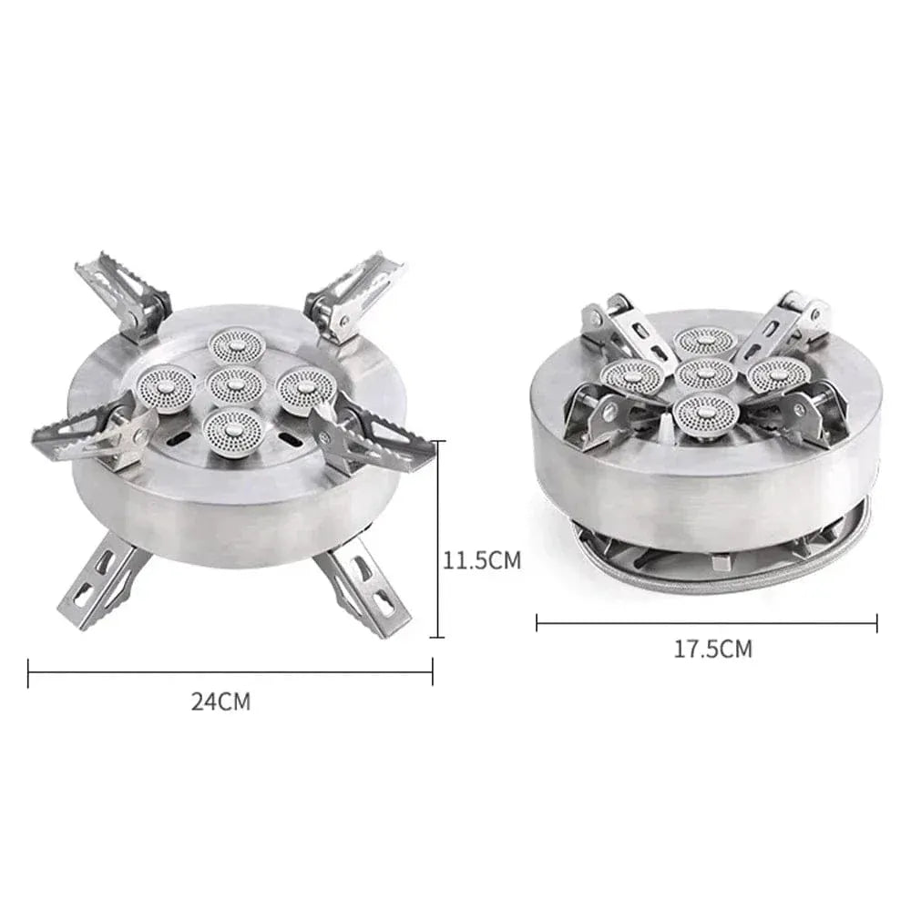 Often Accessories Often High Power Wind Resist 5 Heads Steel ButaneGas Fire Stove 12800W
