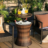 Often Accessories Often Multifunctional Deluxe Pop-up Rattan Cooler Adjustable Bar Table