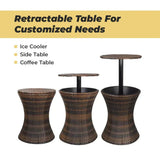 Often Accessories Often Multifunctional Deluxe Pop-up Rattan Cooler Adjustable Bar Table