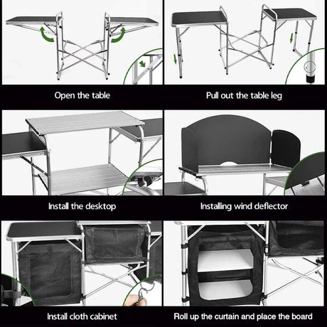 Often Accessories Often Multifunctional Foldable Mobile Kitchen Station BBQ