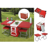 Often Accessories Often Multifunctional Portable Cart Wing Cooler With Folding Table and Chairs
