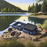 Often Accessories Often Portable Deluxe Double Burner Stove Iron Grill