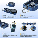 Often Accessories Often Portable Deluxe Double Burner Stove Iron Grill