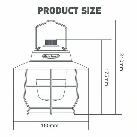 Often Accessories Often Retro Lamp Outdoor USB Rechargeable Power Bank Dimmer Camping Light (Medium Size)