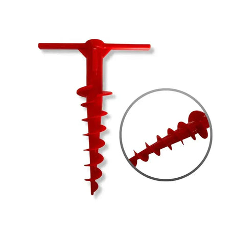 Often Accessories Red Often Heavy Duty Sand Grass Dirt Spike Screw Anchor Peg