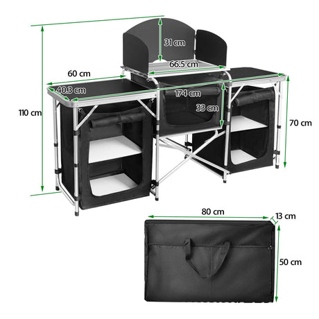 Often Outdoors Furniture Often Multifunctional Foldable Mobile Kitchen Station BBQ